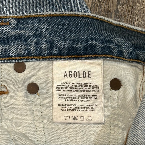 AGOLDE Size 27 Cherie High Rise Merit Straight Leg Fray Hem Jean - Picture 8 of 15